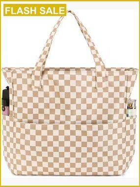 Extra Large Waterproof Beach Tote Bag with Wet Compartment, Travel Weekender